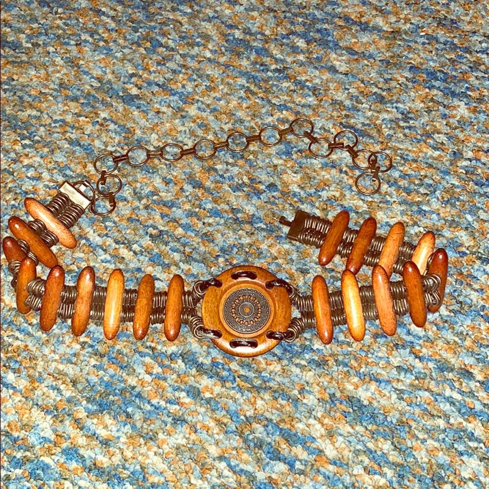 RARE Vintage Wooden Chain Link Belt